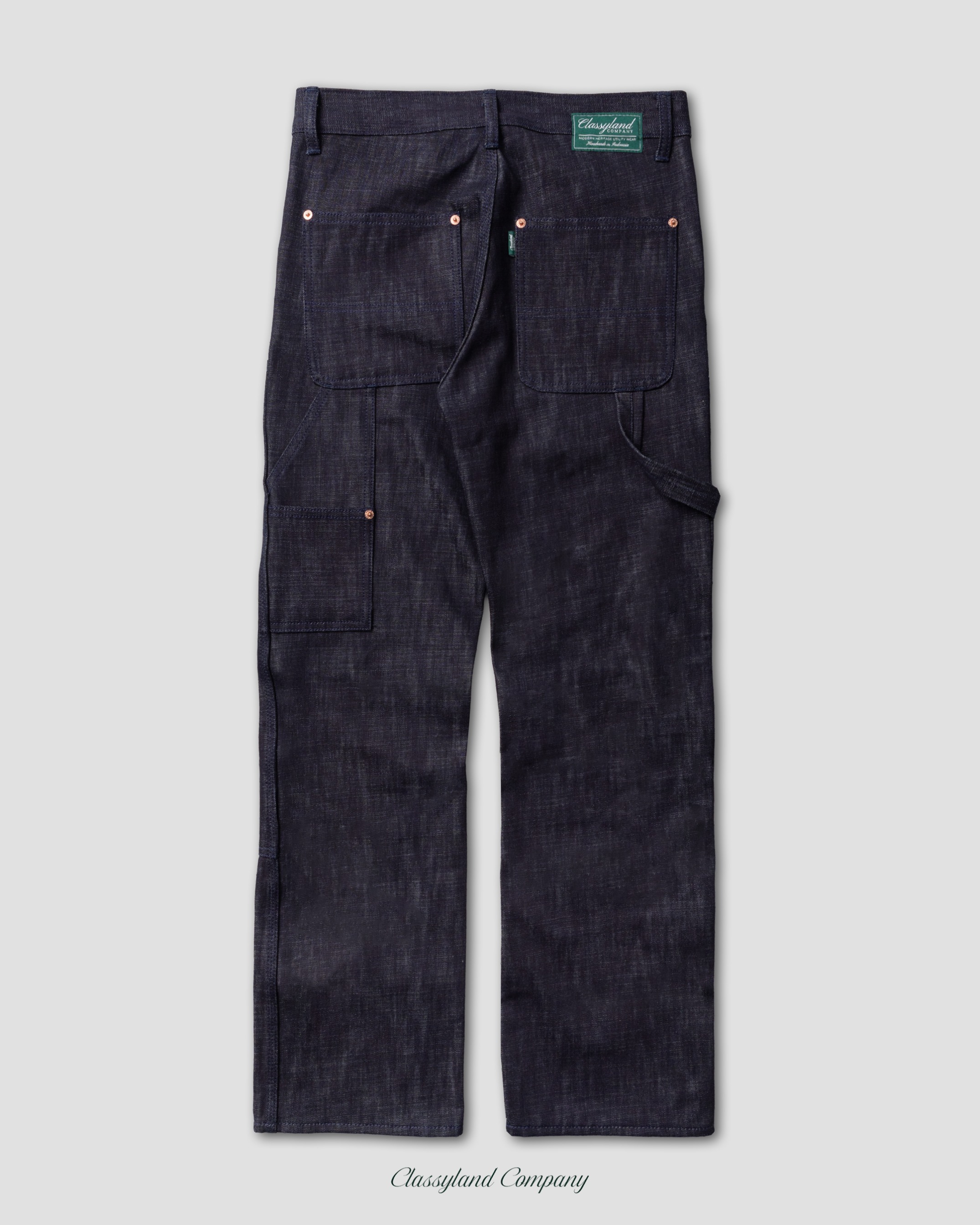 Double Knee Pants Raw Denim 14oz Sanforized