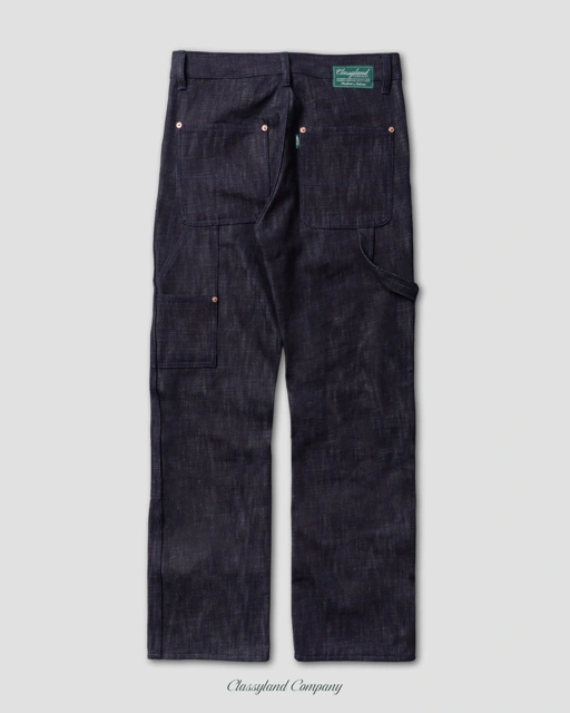 Double Knee Pants Raw Denim 14oz Sanforized