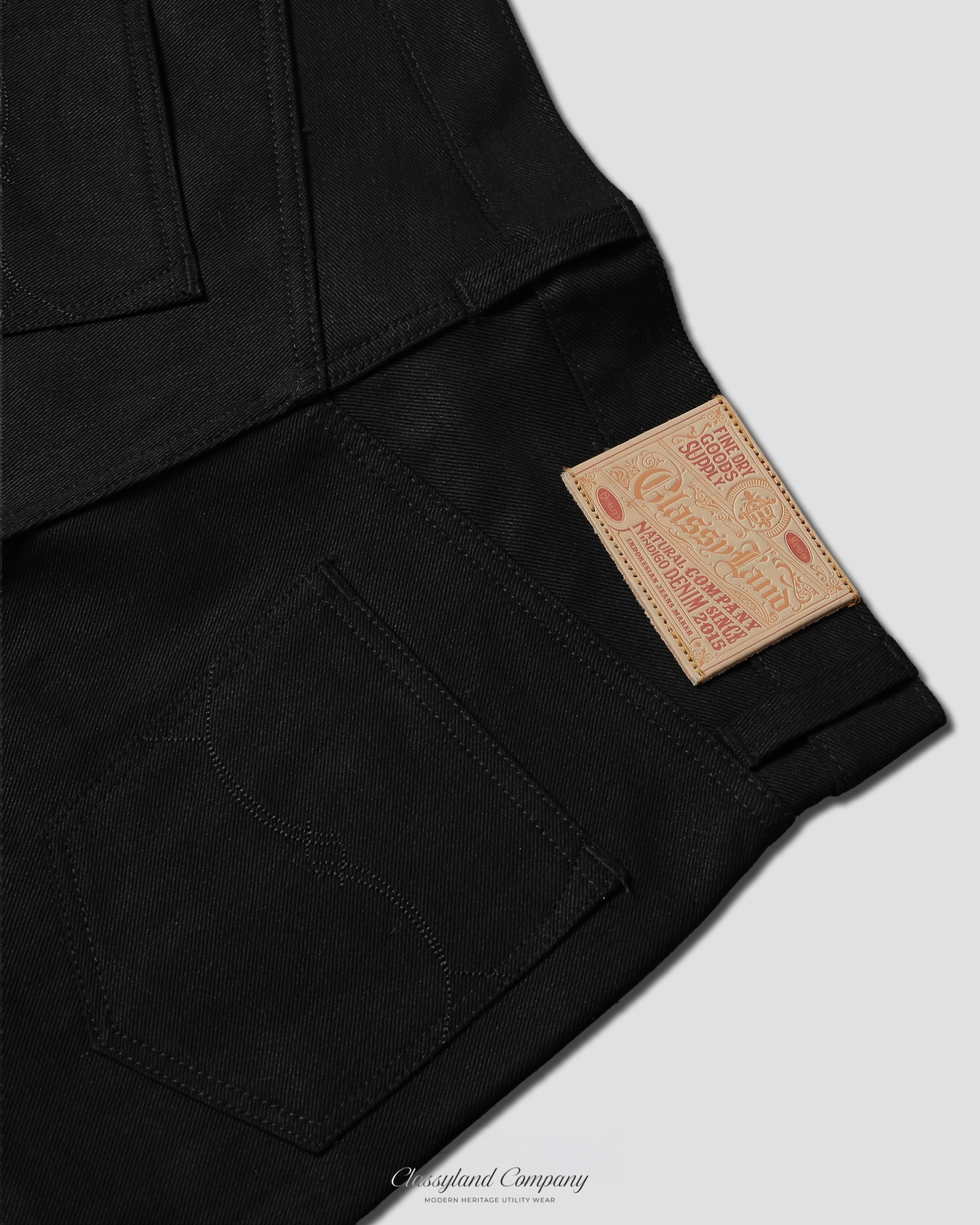 Noirline Black x Black Raw Denim 14oz Sanforized Non Selvedge
