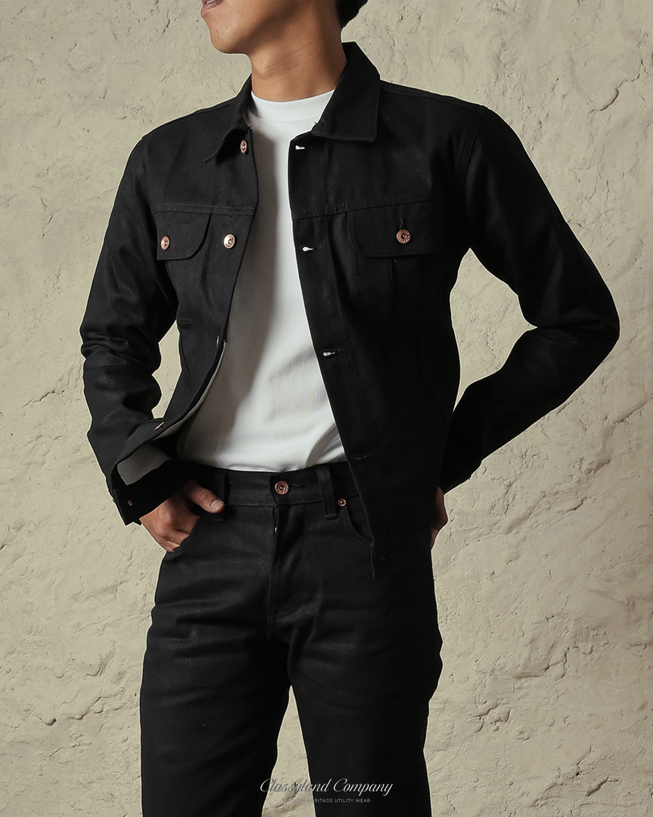 Patron Type I BlackxBlack Jacket Raw Denim