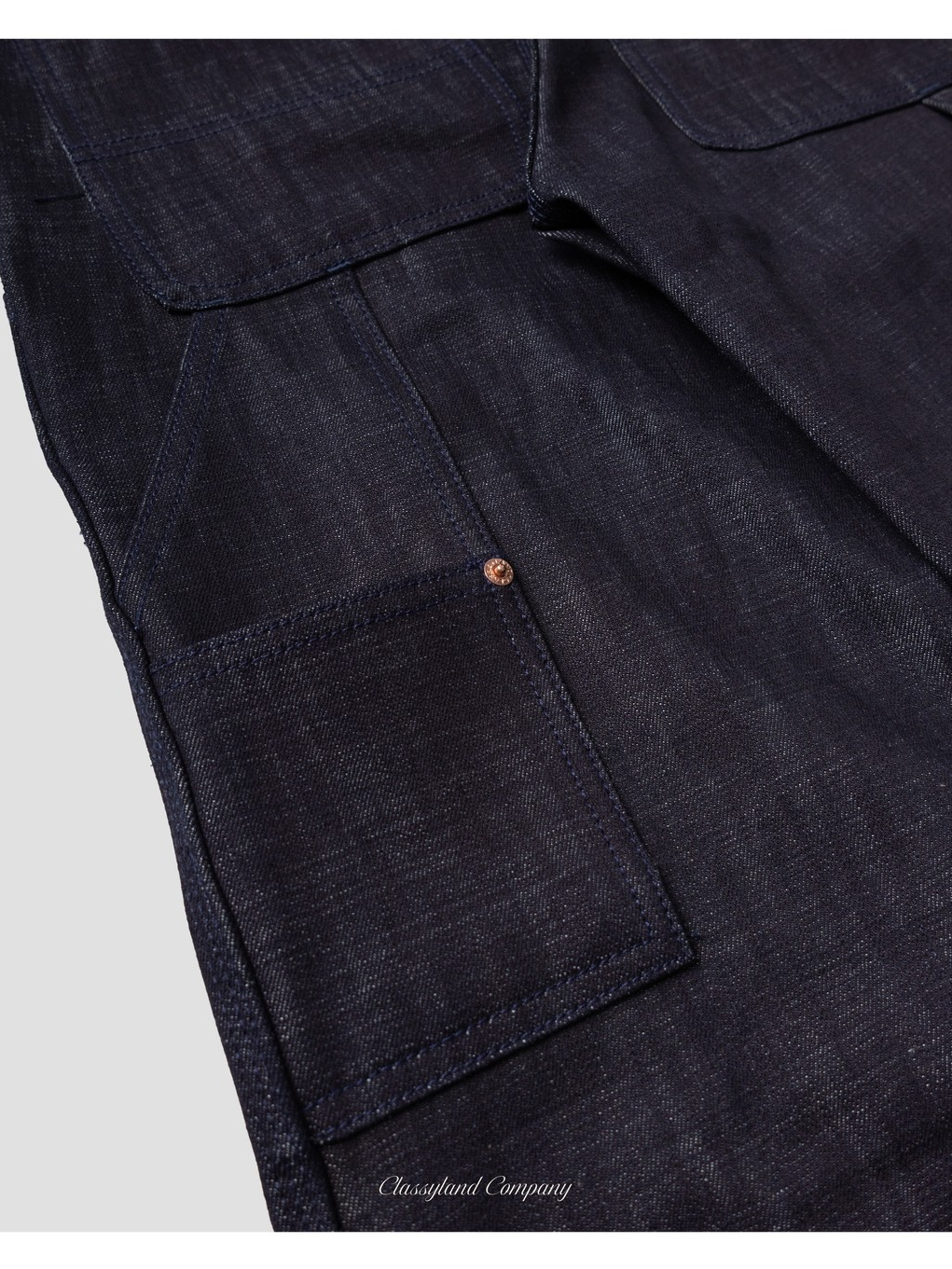 Double Knee Pants Raw Denim 14oz Sanforized