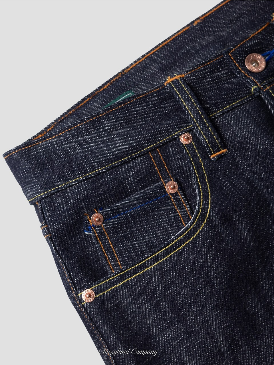 GC 19th Century Raw Denim Selvedge Slubby 17oz Sanforized