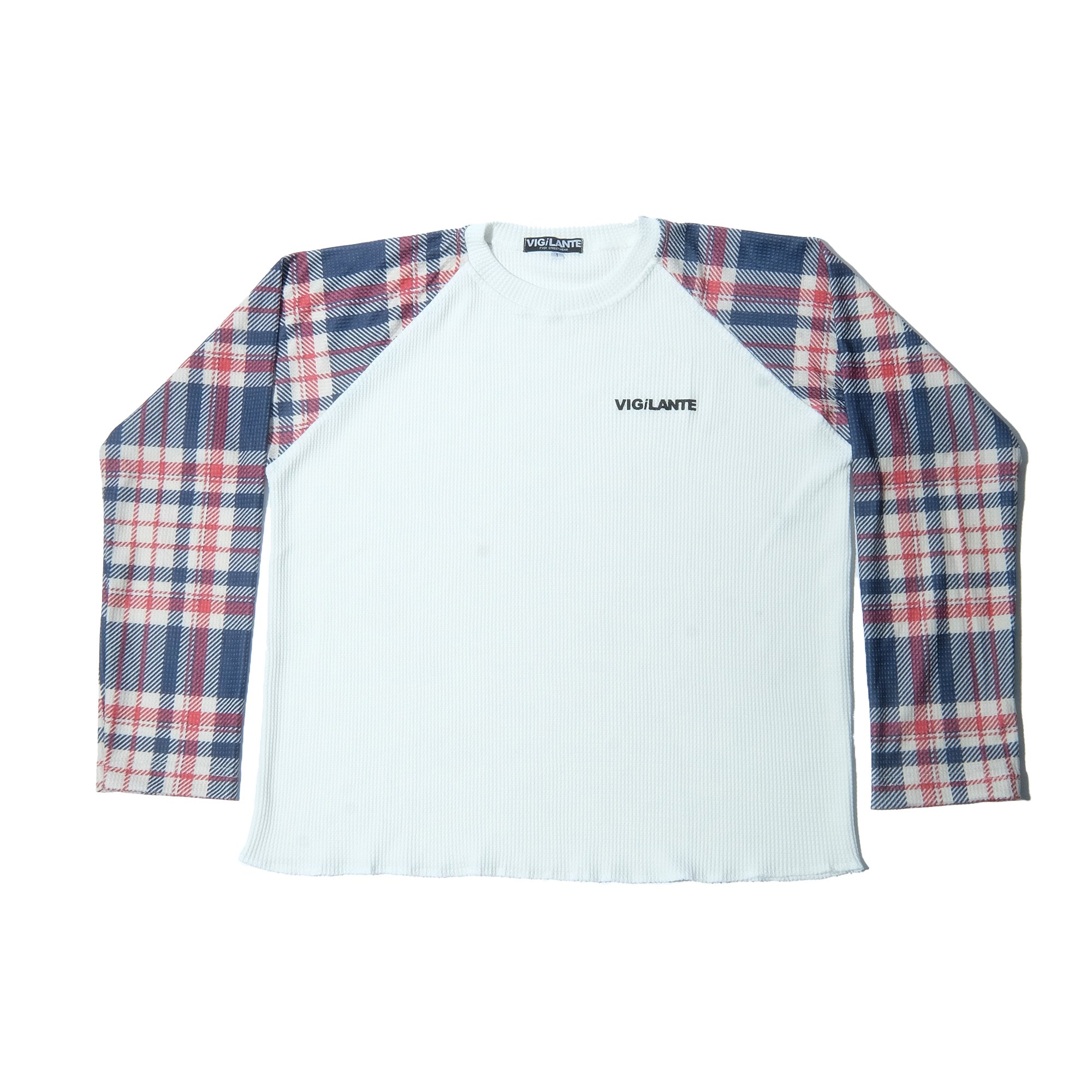 PLAID BLURED THERMAL WHITE