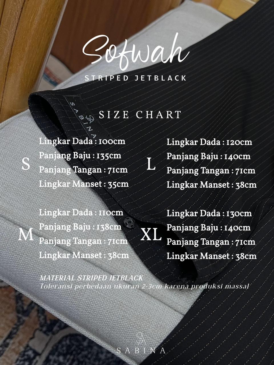 SOFWAH STRIPED - JETBLACK