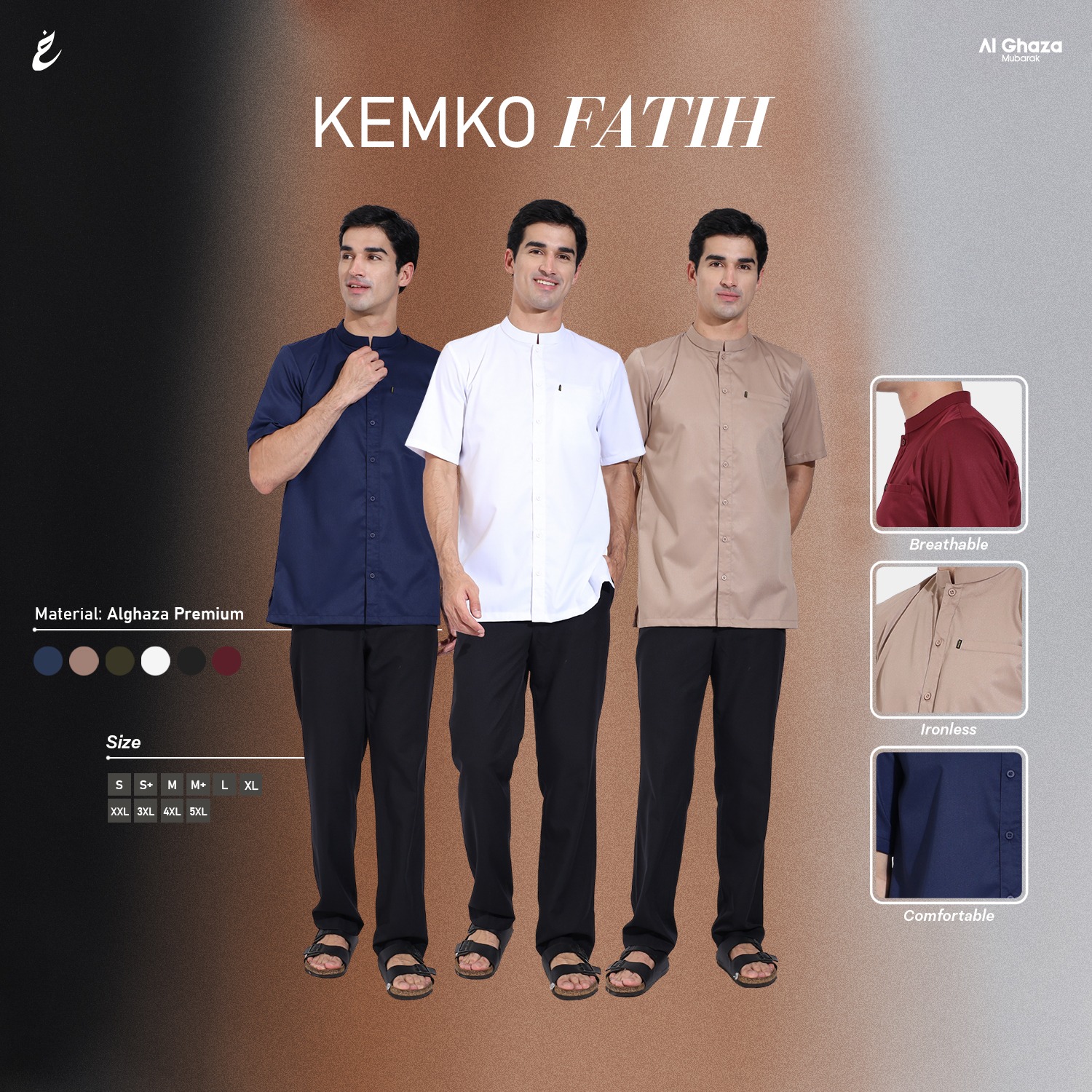 Alghaza Mubarak | Baju Koko Dewasa | Kemko Fatih