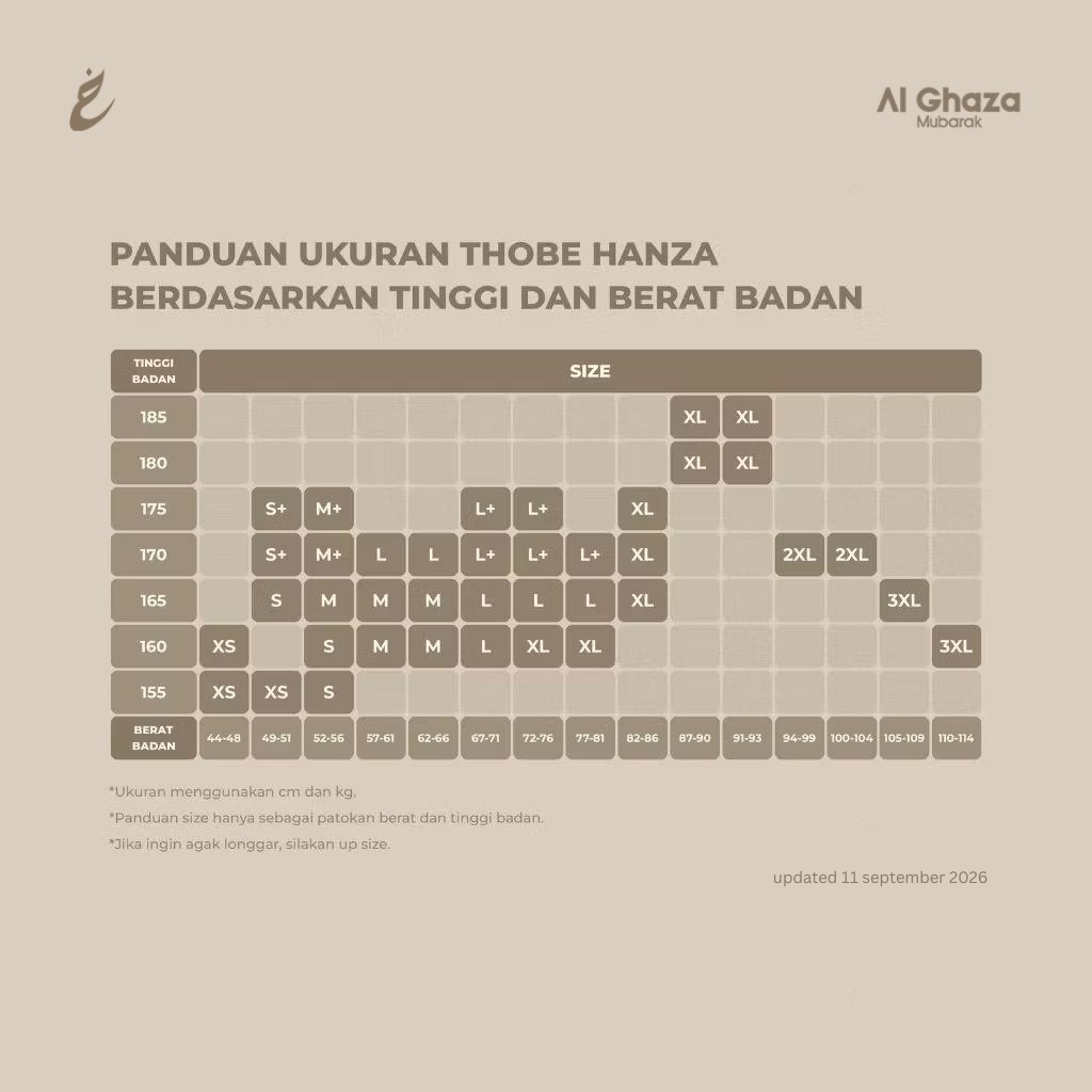 Alghaza Mubarak | Thobe Premium Hanza