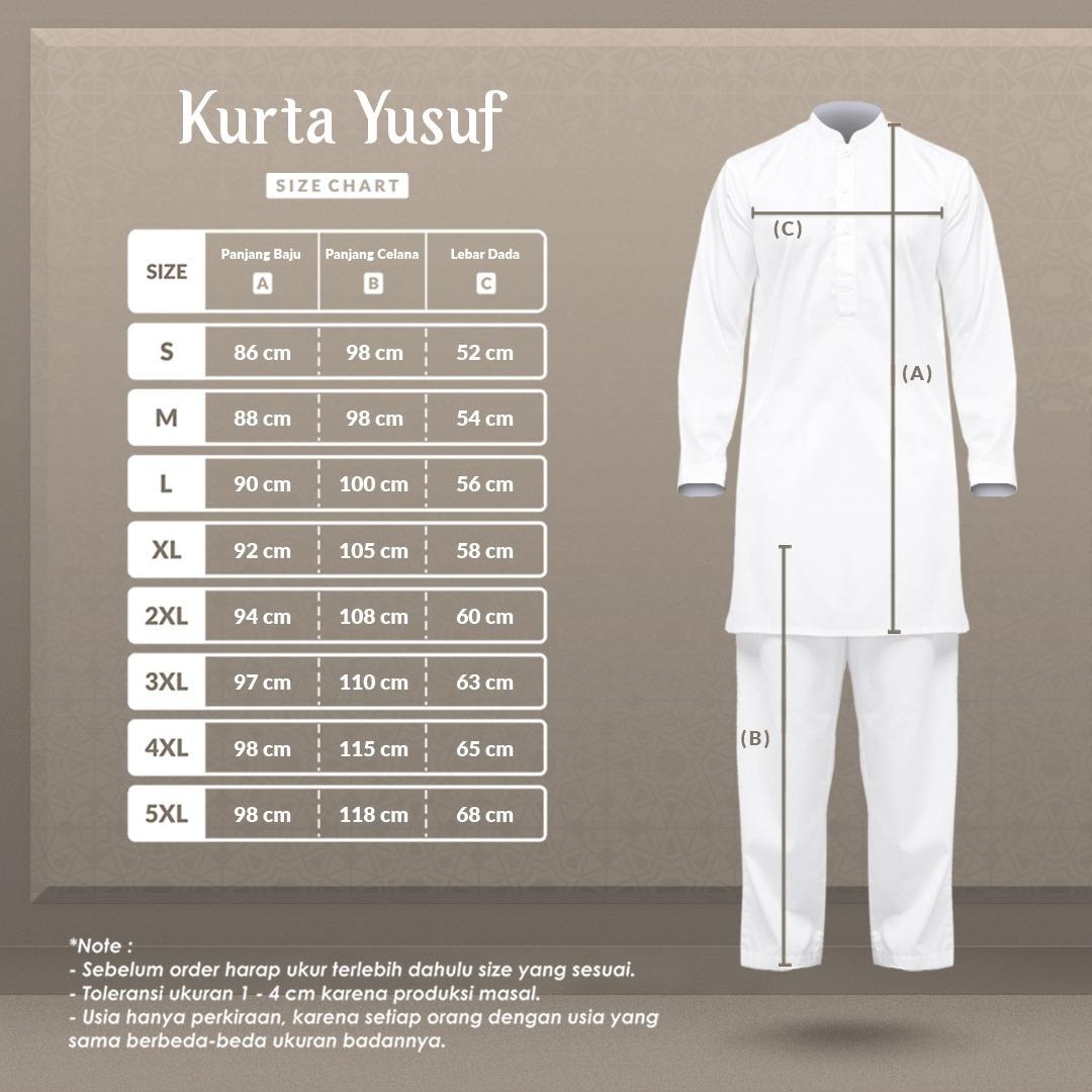 Alghaza Mubarak | Kurta Dewasa Setelan | Kurta Yusuf