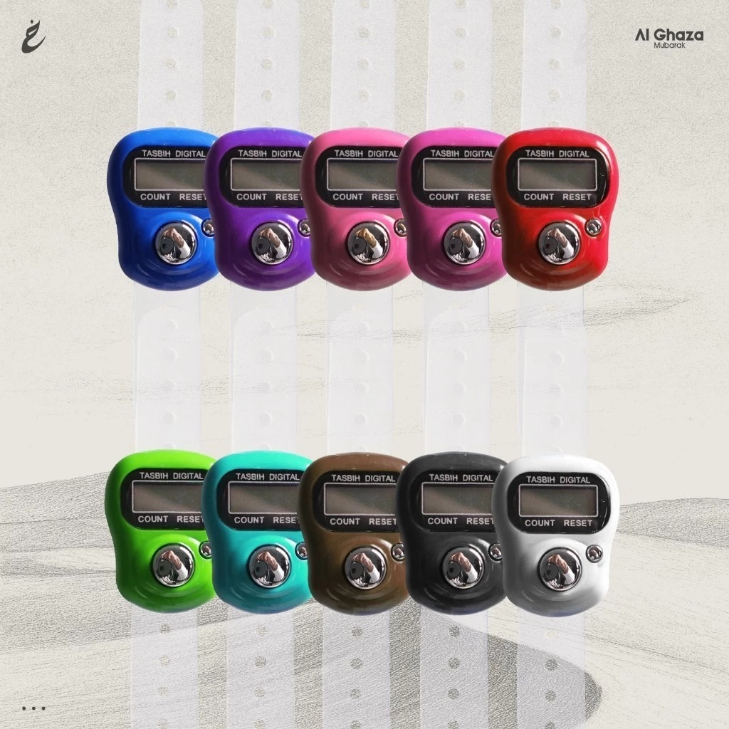 Alghaza Mubarak | Tasbih Digital Mini | Tasbih Digital Tally Counter Warna Random