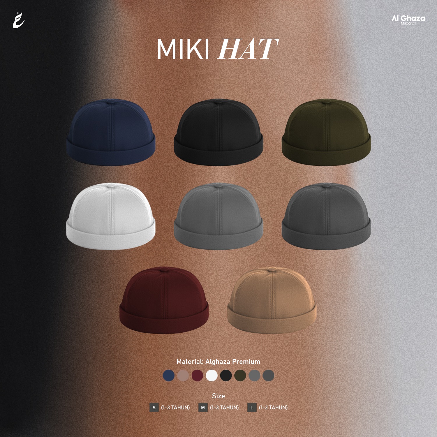 Alghaza Mubarak | Topi Mikihat Peci Dewasa Anak Premium