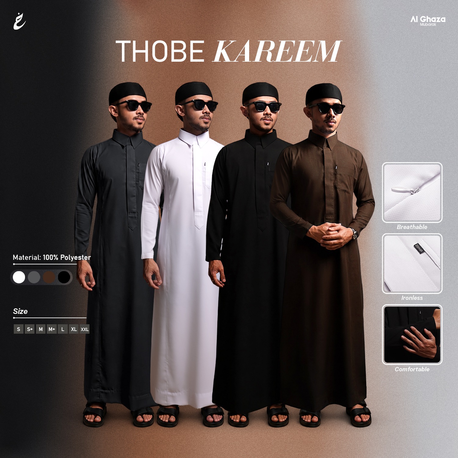Alghaza Mubarak | Thobe Premium Kareem