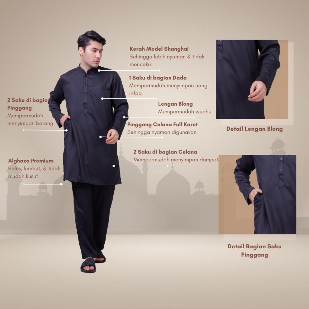 Alghaza Mubarak | Kurta Dewasa Setelan | Kurta Yusuf