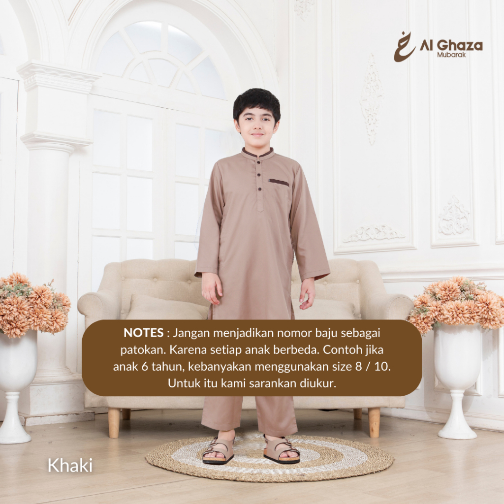 Alghaza Mubarak | Kurta Anak Pria Setelan | Kurta Madinah Anak