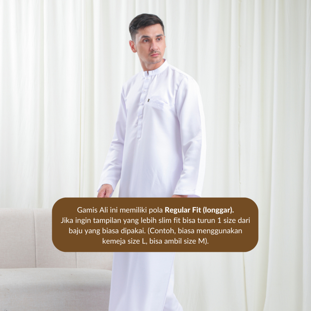 Alghaza Mubarak | Jubah Dewasa Cowok Lengan Panjang | Gamis Ali