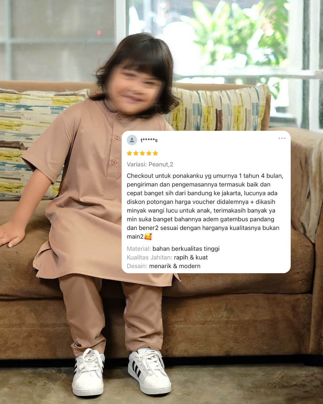 Alghaza Mubarak | Kurta Anak Lengan Pendek | Kurta Omar Anak