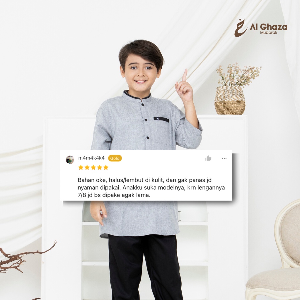 Alghaza Mubarak | Kemeja Koko Anak Pria | Kemko Arazzi