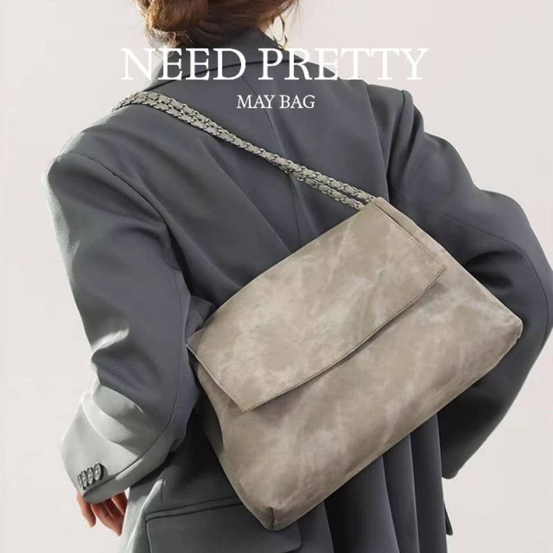leather flap shoulder bag for women fashion korean style bag