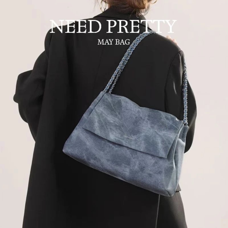 leather flap shoulder bag for women fashion korean style bag