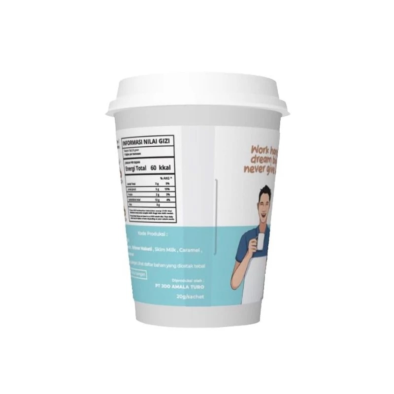 Joopa Low Calorie Butterscotch instant coffee latte sachet cup with stevia