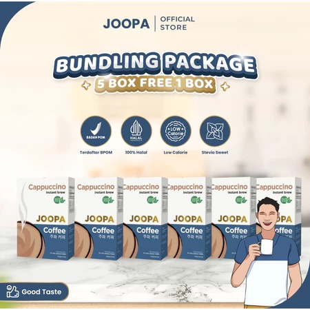Joopa instant coffee cappuccino low calorie with stevia