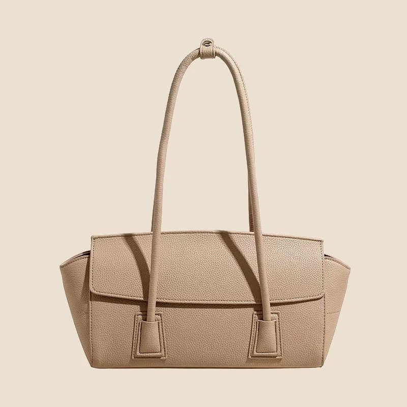 leather flap shoulder tote wide women bag korea new designer fashion style daily work campus