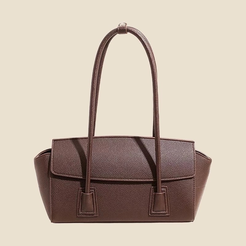 leather flap shoulder tote wide women bag korea new designer fashion style daily work campus