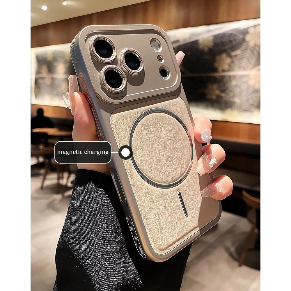 iPhone 17 Pro Max Magnetic Case Slim Fit 16 15 promax pro leather case 14 anti drop iphone case