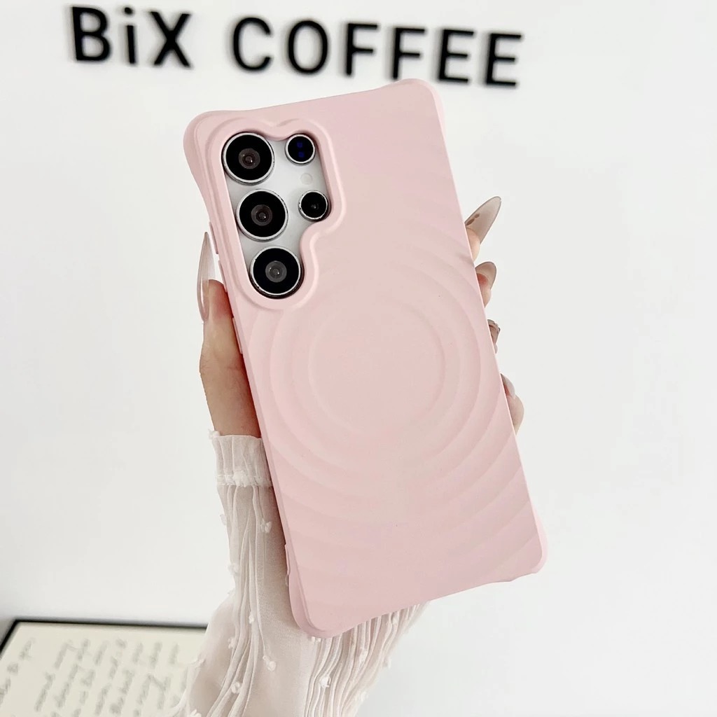 Wave Pattern Magnetic Phone Case Suitable for Samsung S26 ultra Silicone S25 s24 s23 ultra plus