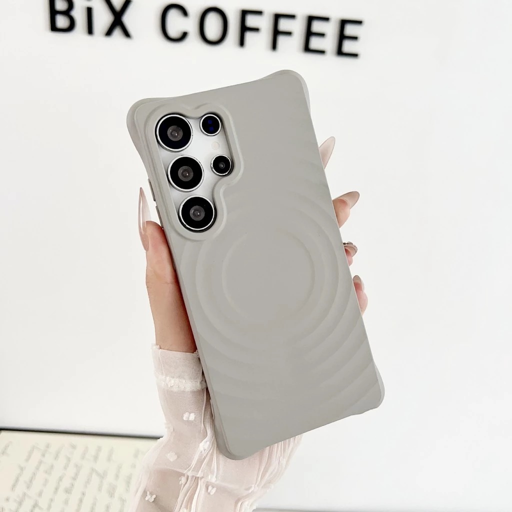 Wave Pattern Magnetic Phone Case Suitable for Samsung S26 ultra Silicone S25 s24 s23 ultra plus