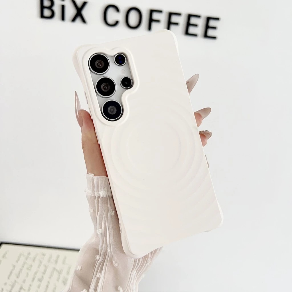 Wave Pattern Magnetic Phone Case Suitable for Samsung S26 ultra Silicone S25 s24 s23 ultra plus