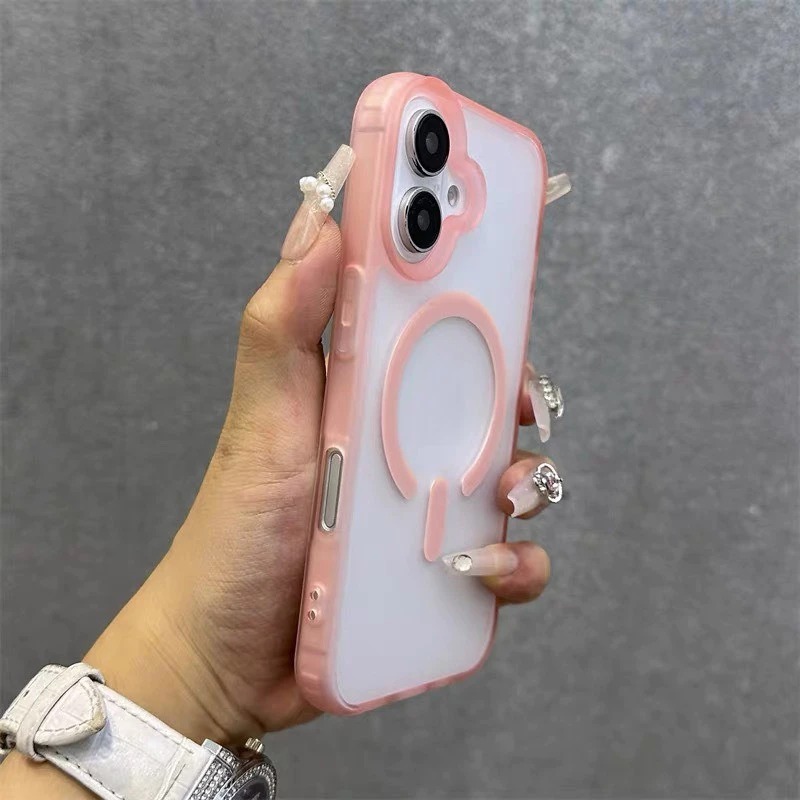 case iphone 17 promax 16 15 14 promax pro 13 soft matte frosted magnetic strap handle full protection