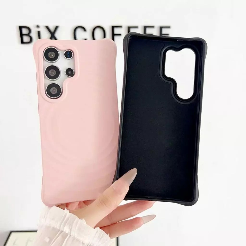 Wave Pattern Magnetic Phone Case Suitable for Samsung S26 ultra Silicone S25 s24 s23 ultra plus
