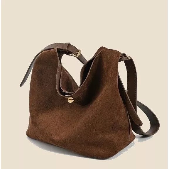 New Suede leather large capacity women fashion Korean style design crossbody shoulder bag