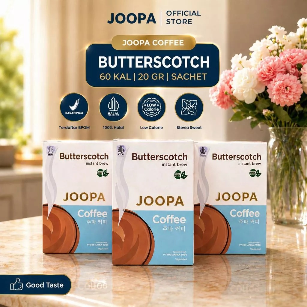 JOOPA Butterscotch Coffee Latte with Stevia low calorie instant drink 3in1 bundling set