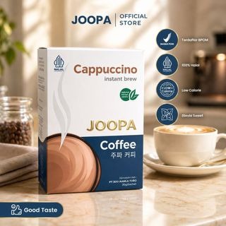 Joopa instant coffee cappuccino low calorie with stevia
