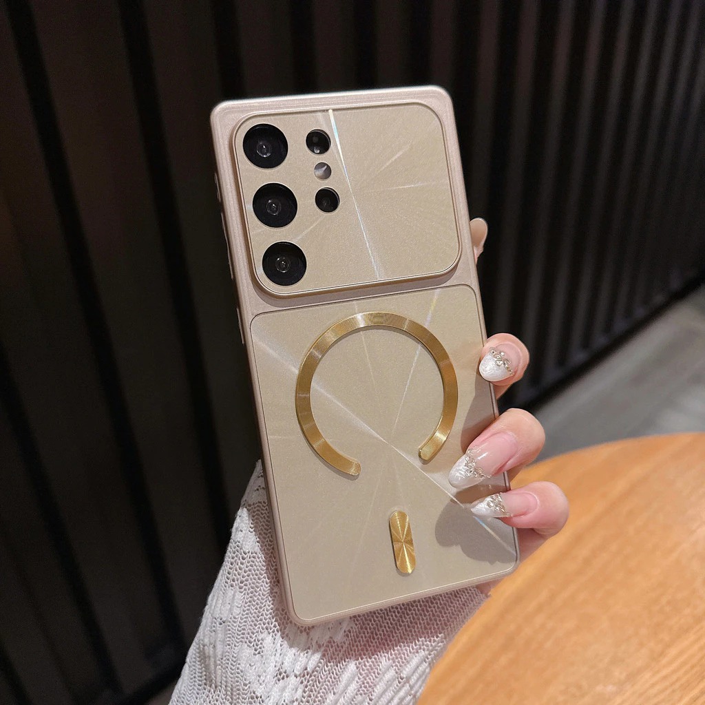 Aurora pattern samsung S26 Ultra Phone Case magnetic S25 large view S24 Plus anti drop casing