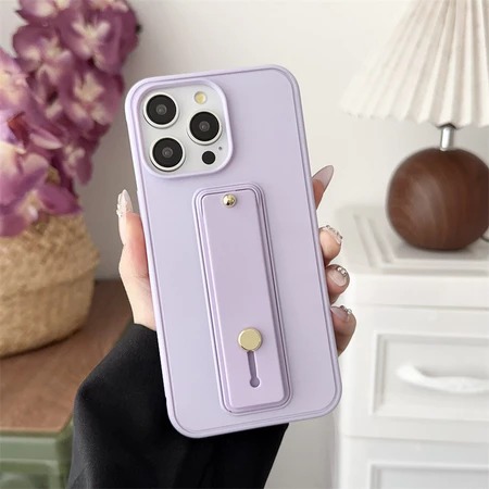 matte solid colour iphone 17 Pro Max phone case retractable Wristband 16 promax softcase full protection 15 14 pro iphone casing