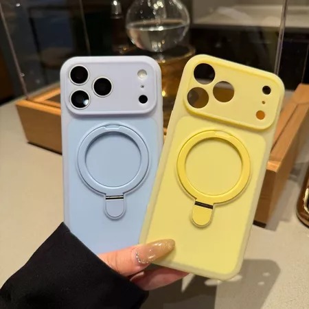 iphone 17 promax 16 15 promax pro case frosted matte magnetic ring stand full cover protection casing