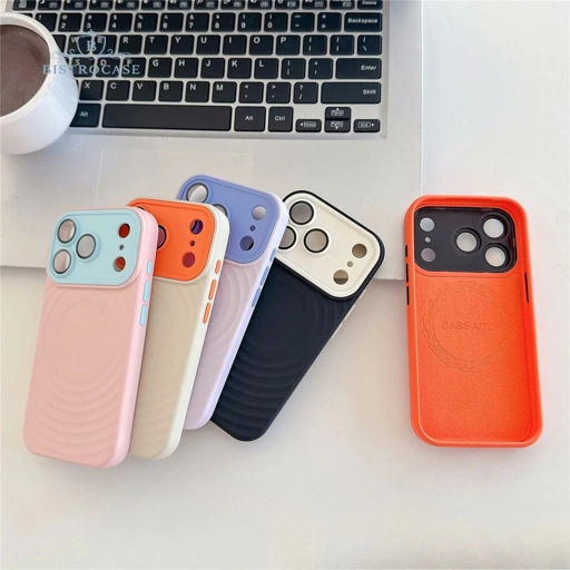 Image of case iphone 17 16 15 14 13 pro max ripple magnetic bright colour camera protection