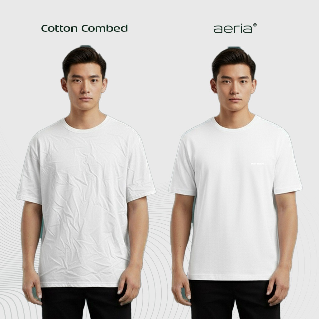 Kattoen - Aeria T-Shirt White Basic 185gsm