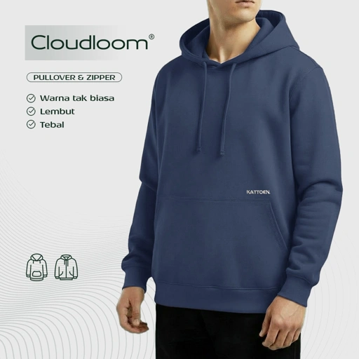 Image of Kattoen - Cloudloom Jaket Jumper Hoodie Polos Purple Blue 280 Gsm