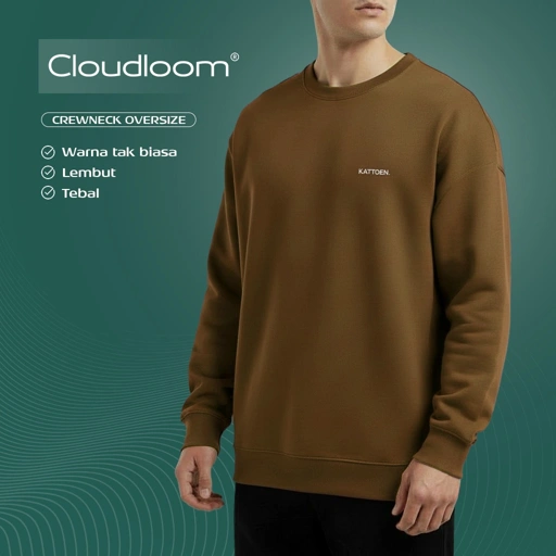 Image of Kattoen - Cloudloom Crewneck Sweater Caramel 280 Gsm
