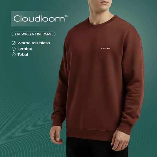 Image of Kattoen - Cloudloom Crewneck Sweater Rosewood 280 Gsm