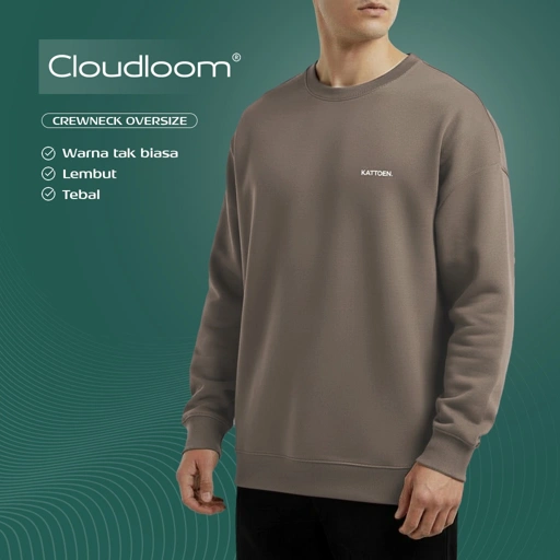 Image of Kattoen - Cloudloom Crewneck Sweater Chestnut 280 Gsm