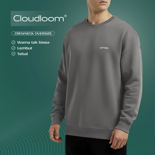 Image of Kattoen - Cloudloom Crewneck Sweater Silva 280 Gsm