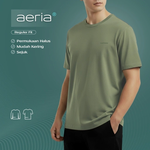 Image of Kattoen - Aeria TShirt Sage Green 185 Gsm