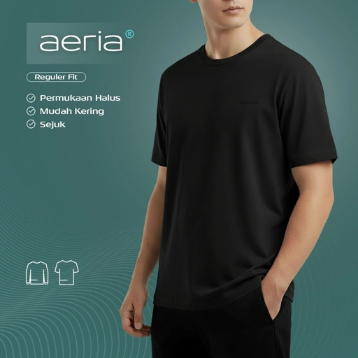 Image of Kattoen - Aeria T-Shirt Black Basic 185gsm