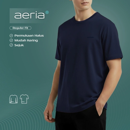 Image of Kattoen - Aeria TShirt Navy Basic 185 Gsm