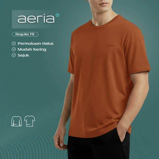 Image of Kattoen - Aeria Tshirt Terracota 185 Gsm