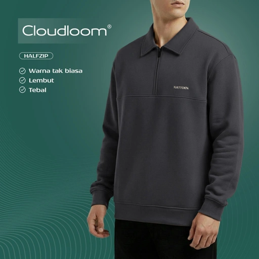 Image of Kattoen - Cloudloom Half Zipper Series IV 290 Gsm