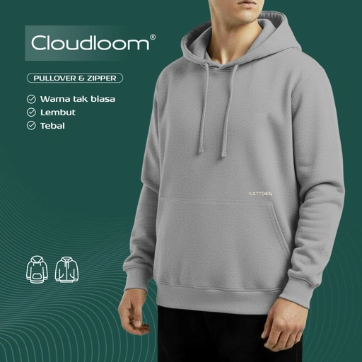 Image of Kattoen - Cloudloom Jaket Jumper Hoodie Polos Grey Misty 280 Gsm
